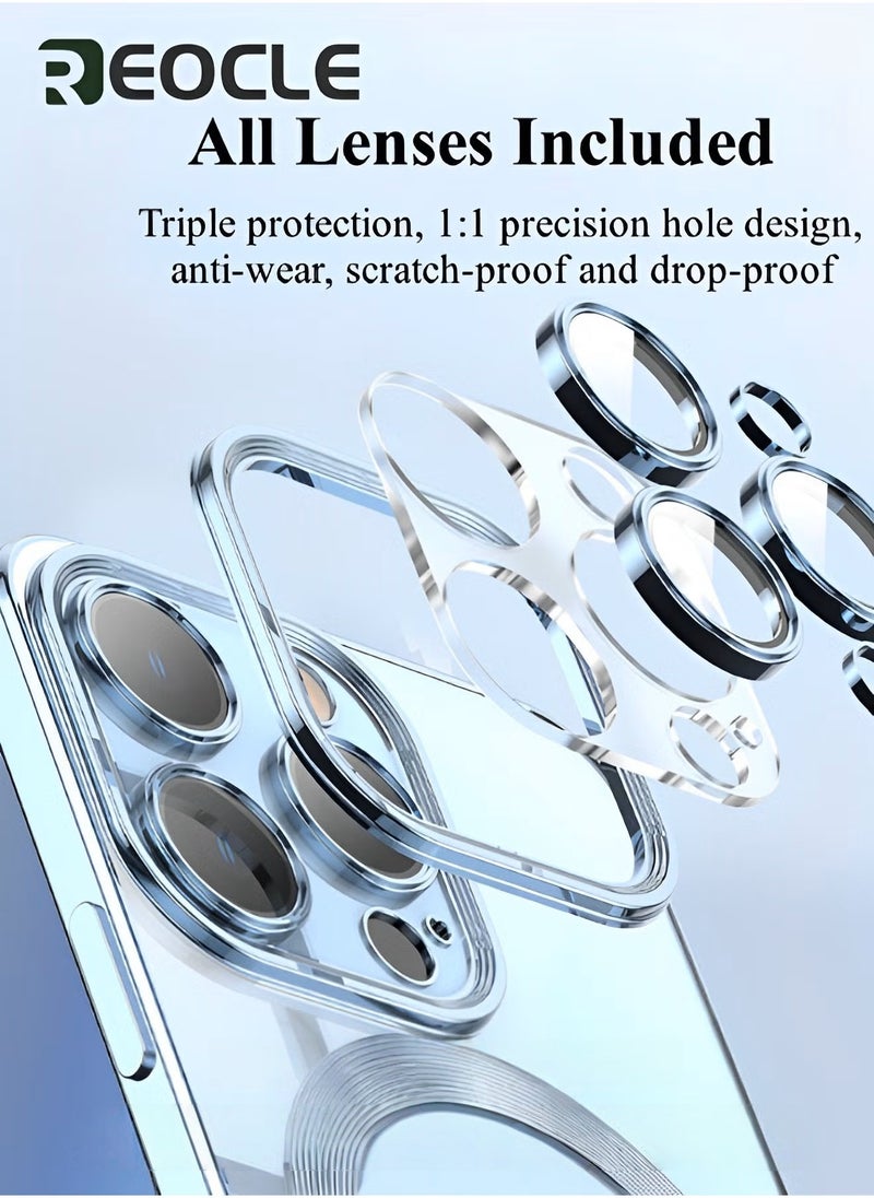 REOCLE Magnetic Case for iPhone 14 Pro Max Transparent Magnet Phone Case Ultra-thin iPhone 14 Pro Max Phone Case with Magnets Anti-scratch Shock-proof and Drop-proof Protection Without Yellowing - Image 4