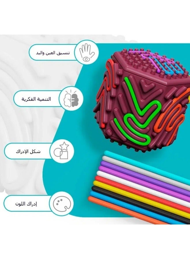 ثلاثي الأبعاد متعدد الأوجه النشاط الحسي عن طريق اللمس الألعاب التعليمية تركيز التدريب