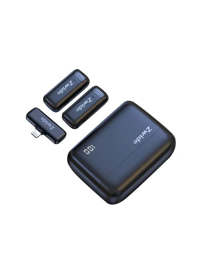 Zwide ZWIDE M6 Wireless Lavalier Microphone System Audio Video Voice Recording Mic for iPhone (Lightning)  - Image 1