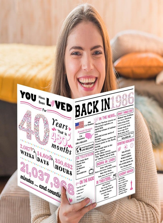 ATTLVV 40th Birthday Card,Funny 40th Birthday Gifts for Women Her,Happy 40th Birthday Decorations for Wife,40 Year Old Birthday Card Gifts for Sister Friends - Image 3