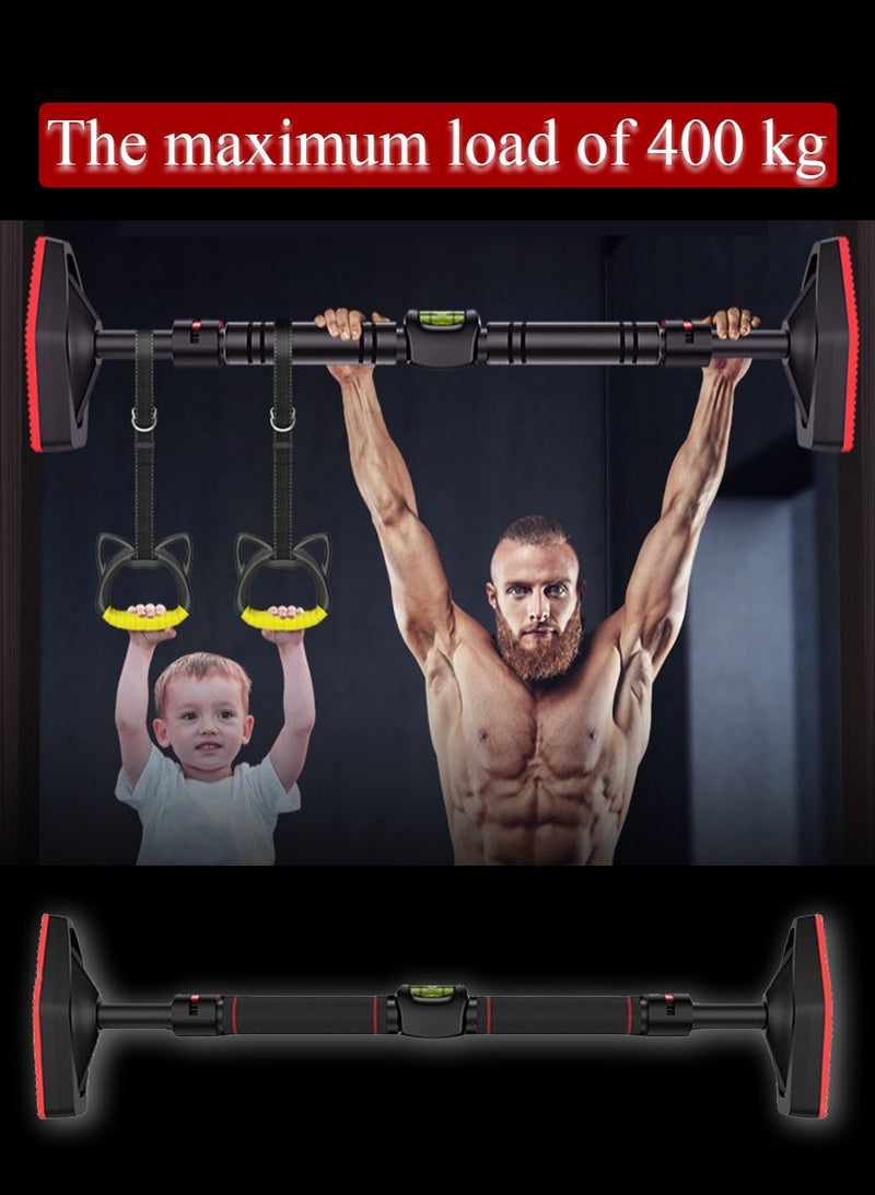 كوزينيست عقّال تمرين علوي للجسم قابل للتعديل للباب تمرين منزلي داخلي بدون حفر بار العقلة قوي التحمل يناسب أبواب بعرض من 71 إلى 105 سم - Image 3