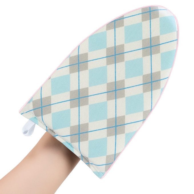 ANTI STEAM GLOVE HEAT RESISTANT MITT GARMENT STEAMER ACCESSORIES FOR CLOTHES BLUE WHITE