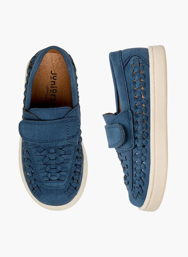 Juniors Boys Weave Detail School Loafers