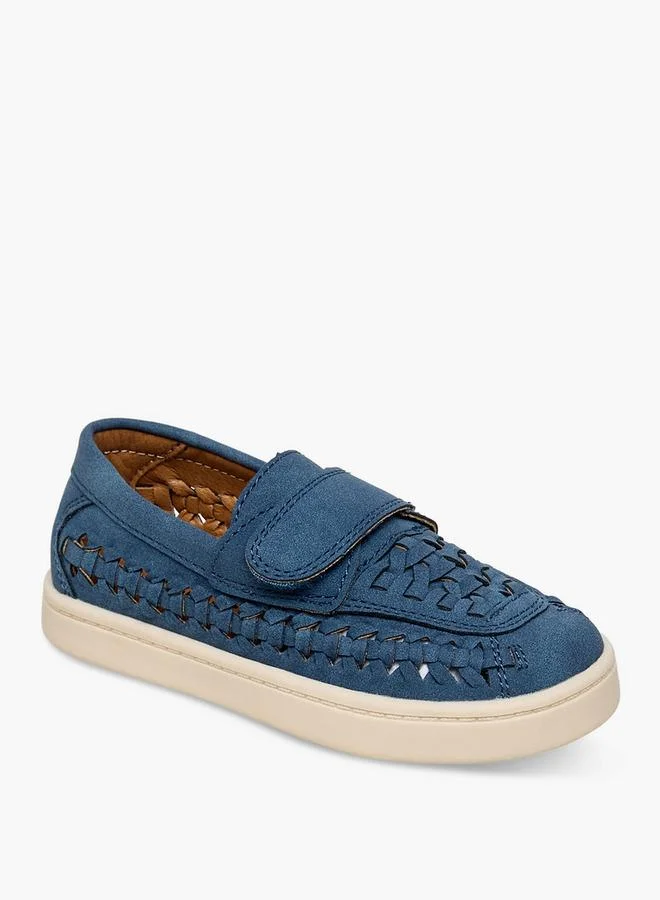 Juniors Boys Weave Detail School Loafers