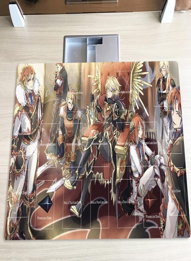 Mlikemat بساط لعب جديد من Mlikemat، بساط لعبة بطاقات التداول Flame Noble Knight TCG CCG OCG مع مناطق + حقيبة مجانية (ZD014-725-A) - Image 2