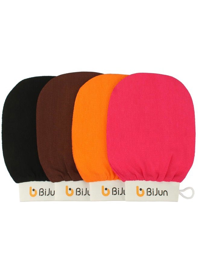 BiJun Exfoliating Glove Moroccan Kessa Scrub Exfoliating Gloves Deep Exfoliating Mitt Body Scrub Premium Scrub Wash Mitt Body Skincare at Home Shower or Bath Exfoliating Mitts for Dead Skin Remover - Image 1