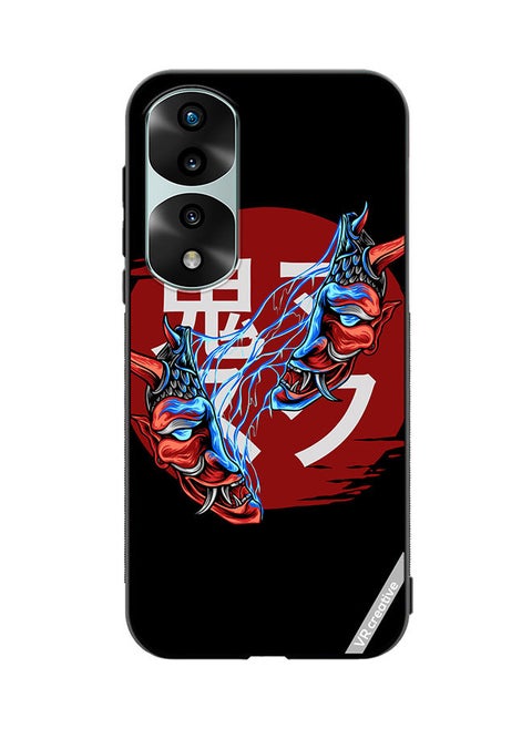 Protective Case Cover For Honor 70 Pro Cracked Mask Design Multicolour