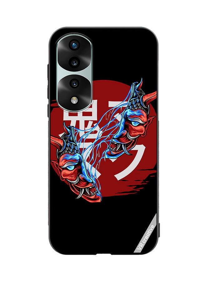 Protective Case Cover For Honor 70 Pro Cracked Mask Design Multicolour