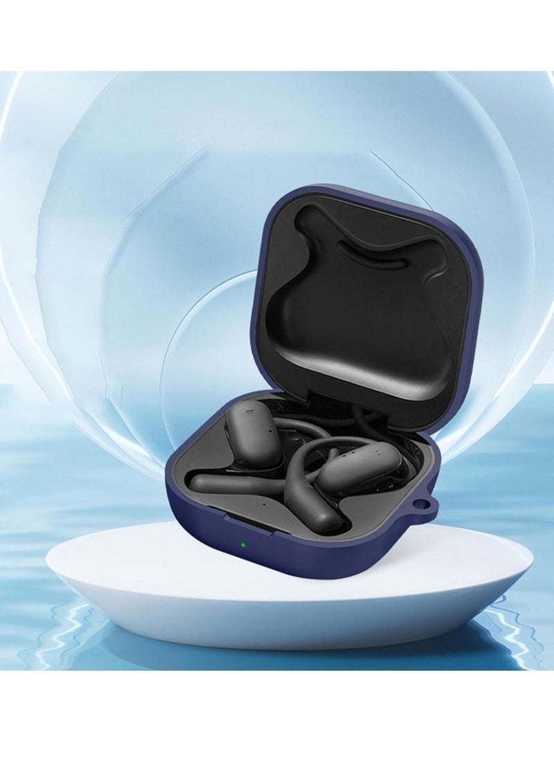 Generic - Silicone Case for Shokz Open Fit Wireless Earphones Earbuds Dustproof Protector Cover (Black) - Image 1