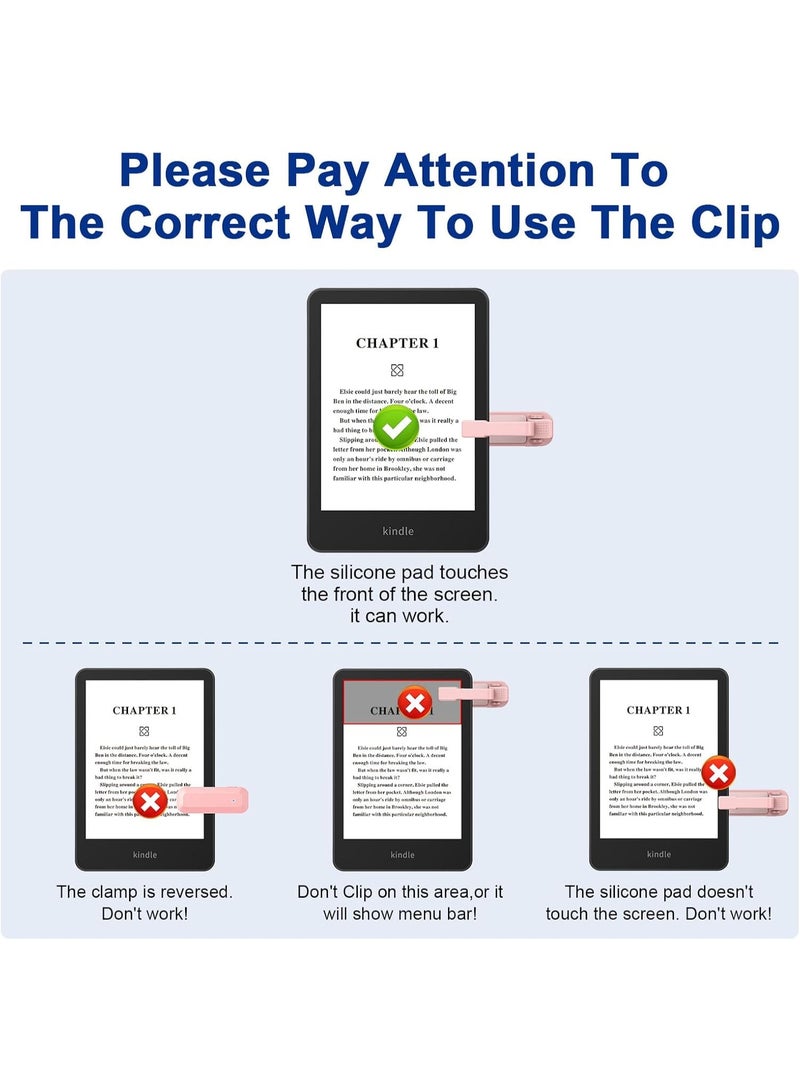 Remote Control  Turner Ring for Paperwhite, Oasis Bluetooth E-Reader Controller E-book  Turner TikTok Ring Camera Shutter (Pink) - Image 5