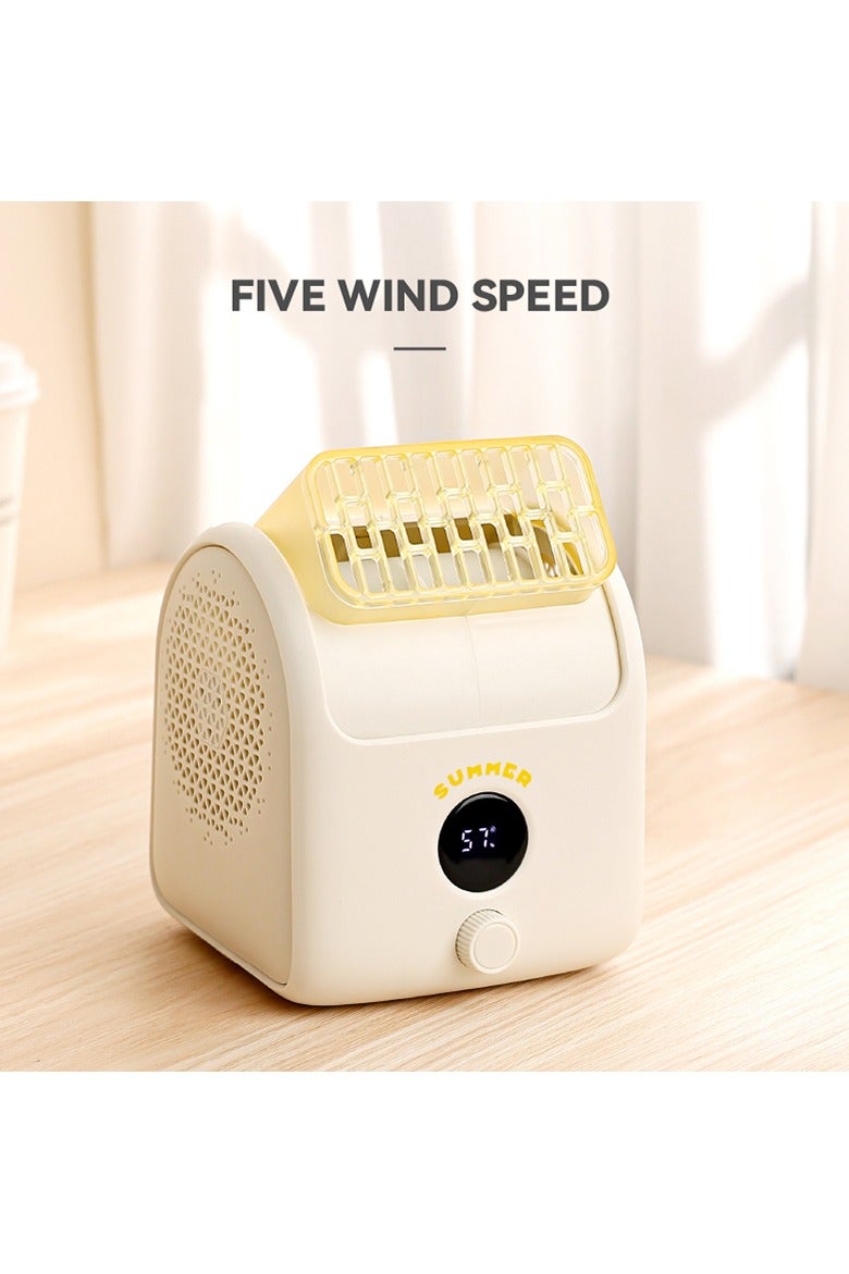 بلو فاير مروحة مكتب بدون شفرات متعددة السرعات بشاشة رقمية – مكيف هواء صغير محمول - Image 2