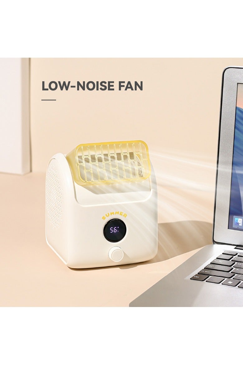 بلو فاير مروحة مكتب بدون شفرات متعددة السرعات بشاشة رقمية – مكيف هواء صغير محمول - Image 3