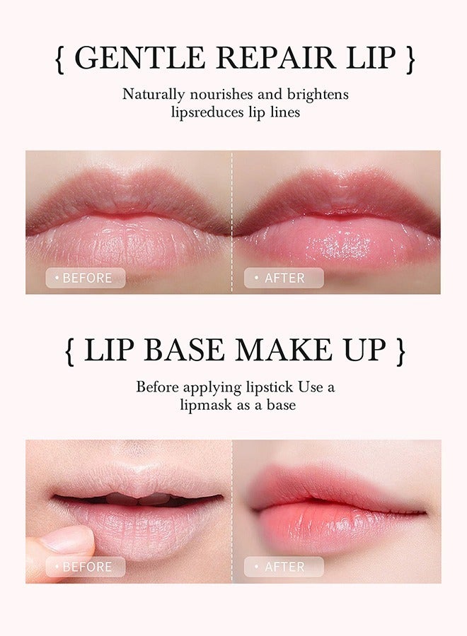 هيلوكيس Sugar Scrub & Lip Repair ، مرطب 2 في 1 للعلاج بالشفاه للعناية والعلاج بالمقشر الجاف Dark Brighten ، النحل ، Vita ، B و C Nature Overnight Renewal Advanced Healing Cracked Ointment - Image 4