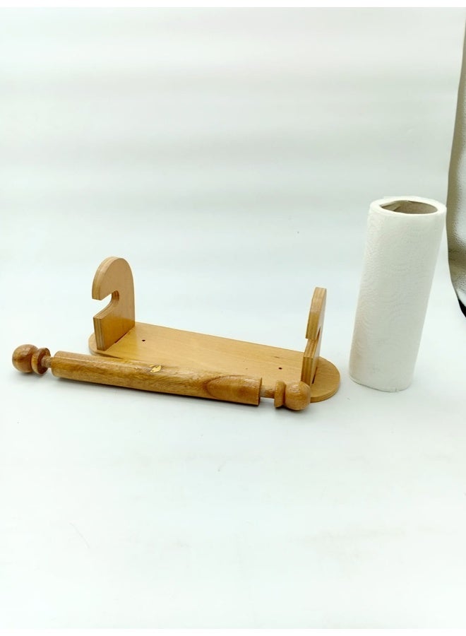 Genaric حامل ورق مناديل خشبي ريفي - منظم مطبخ أنيق - Image 2