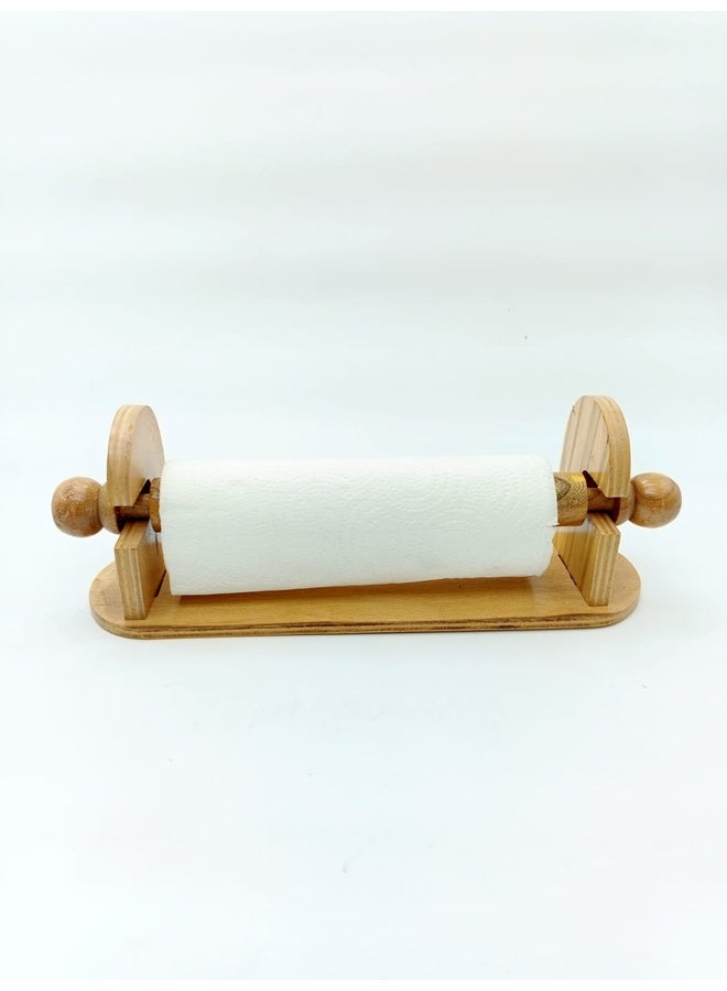 Genaric حامل ورق مناديل خشبي ريفي - منظم مطبخ أنيق - Image 1