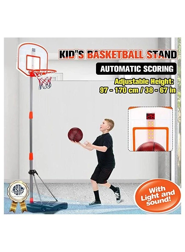 KINGSPORT Electronic basketball hoop, adjustable 94 - 167 cm. - Image 5