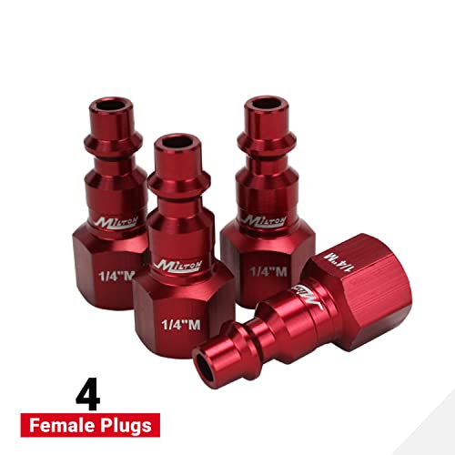 Milton S-314MKIT ColorFit Coupler & Plug Kit - (M-Style, Red) - 1/4" NPT, (14-Piece) - Image 5