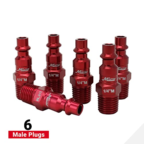 Milton S-314MKIT ColorFit Coupler & Plug Kit - (M-Style, Red) - 1/4" NPT, (14-Piece) - Image 4
