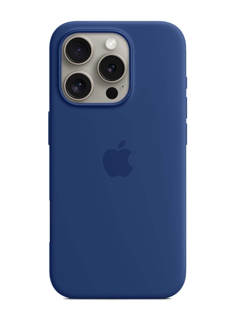 Gravity Apple iPhone 16 Pro 2024 Premium Soft Liquid Silicone Case Cover ‚Äì Navy Blue ‚Äì Slim Shockproof Protective Case with Microfiber Lining, Anti-Fingerprint Matte Finish, MagSafe & Wireless Charging Compatible - Image 2
