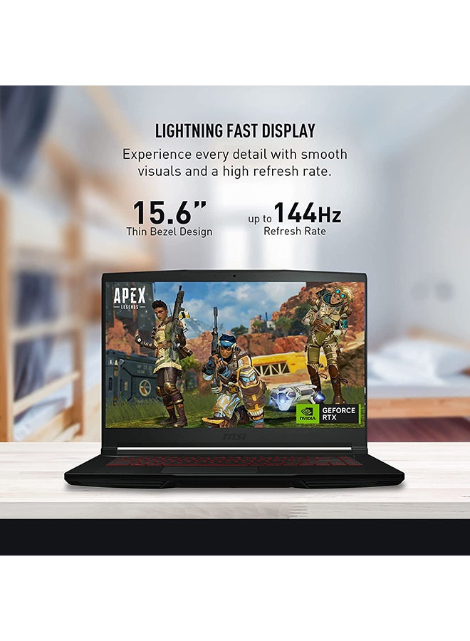 MSI THIN GF63 12VE-066US Laptop With 15.6-Inch Display, Core i7-12650H Processor/16GG RAM/512GB SSD/6GB NVIDIA Geforce RTX 4050 Graphics Card/Windows 11 English Black  - Image 3