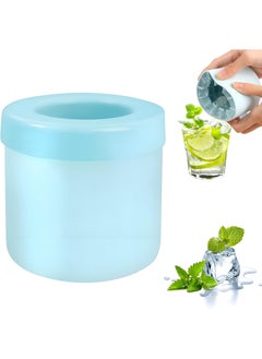 Silicone Ice Cube Maker Mold, Reusable Small Cylinder Ice Tray Maker, Food Grade Silicone And Abs Material, Ice Cube Bucket, 2 Pack