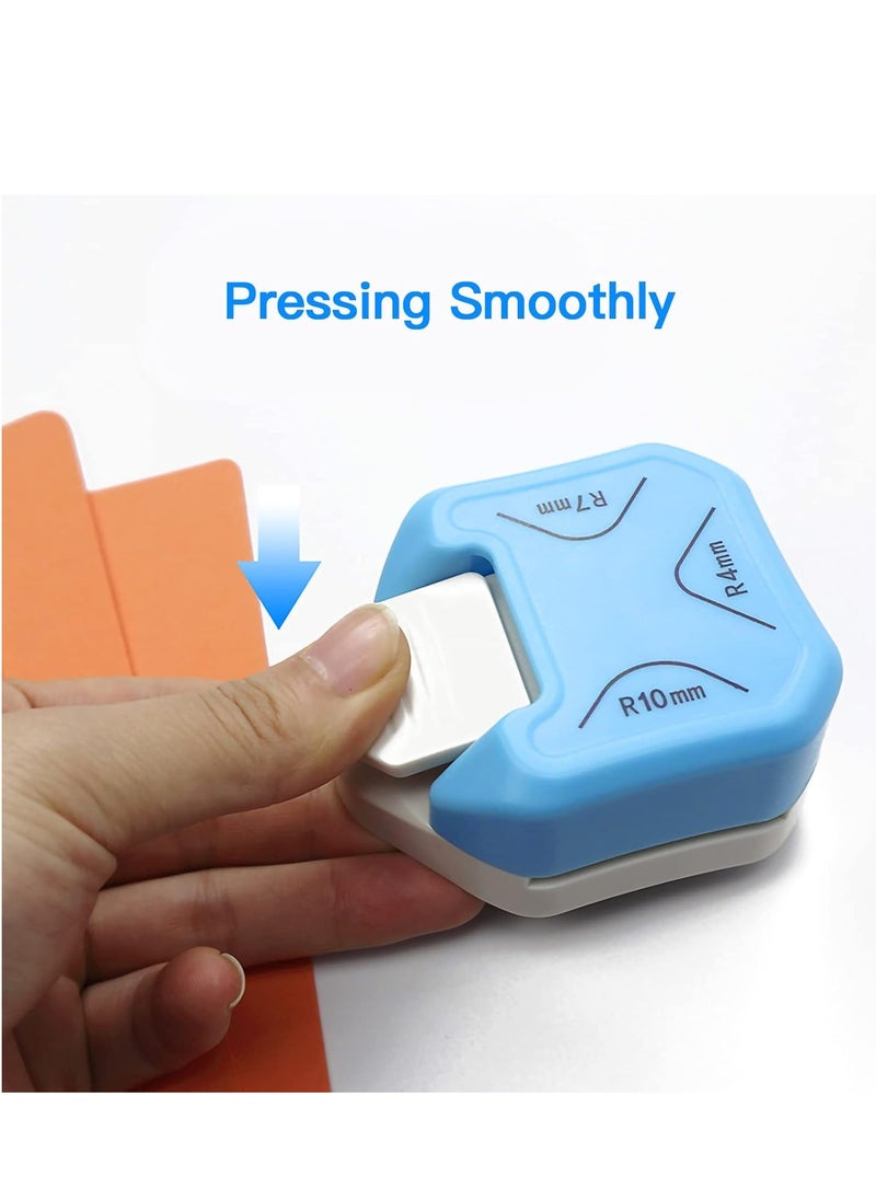 3-in-1 Corner Rounder,Corner Rounder Punch 3 in 1 R4/R7/R10mm Round Corner Trimmer Cutter for Card Craft Scrapbook Wrapping Paper Sticker Photo Laminate DIY