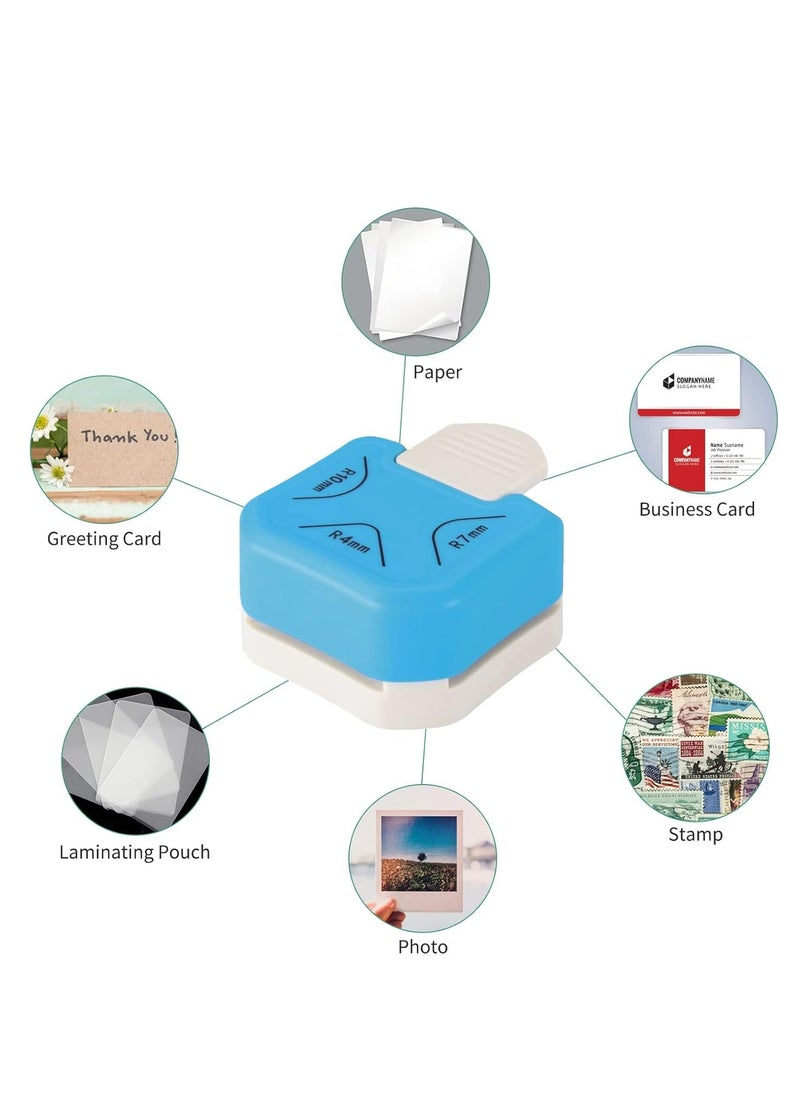 3-in-1 Corner Rounder,Corner Rounder Punch 3 in 1 R4/R7/R10mm Round Corner Trimmer Cutter for Card Craft Scrapbook Wrapping Paper Sticker Photo Laminate DIY
