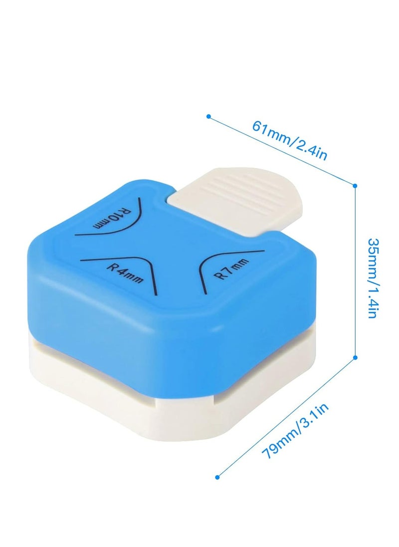 3-in-1 Corner Rounder,Corner Rounder Punch 3 in 1 R4/R7/R10mm Round Corner Trimmer Cutter for Card Craft Scrapbook Wrapping Paper Sticker Photo Laminate DIY