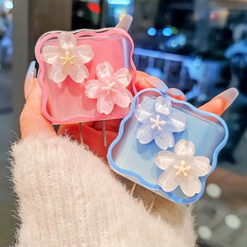 VNJ ACCESSORIES Protective Charger Case for iPhone 18W 20W iPhone 16 15 14 13 12 11 Pro Max Charging Cable Charger Protective Cover Data Cable Protective Sleeve-NEW Pink Flower - Image 3