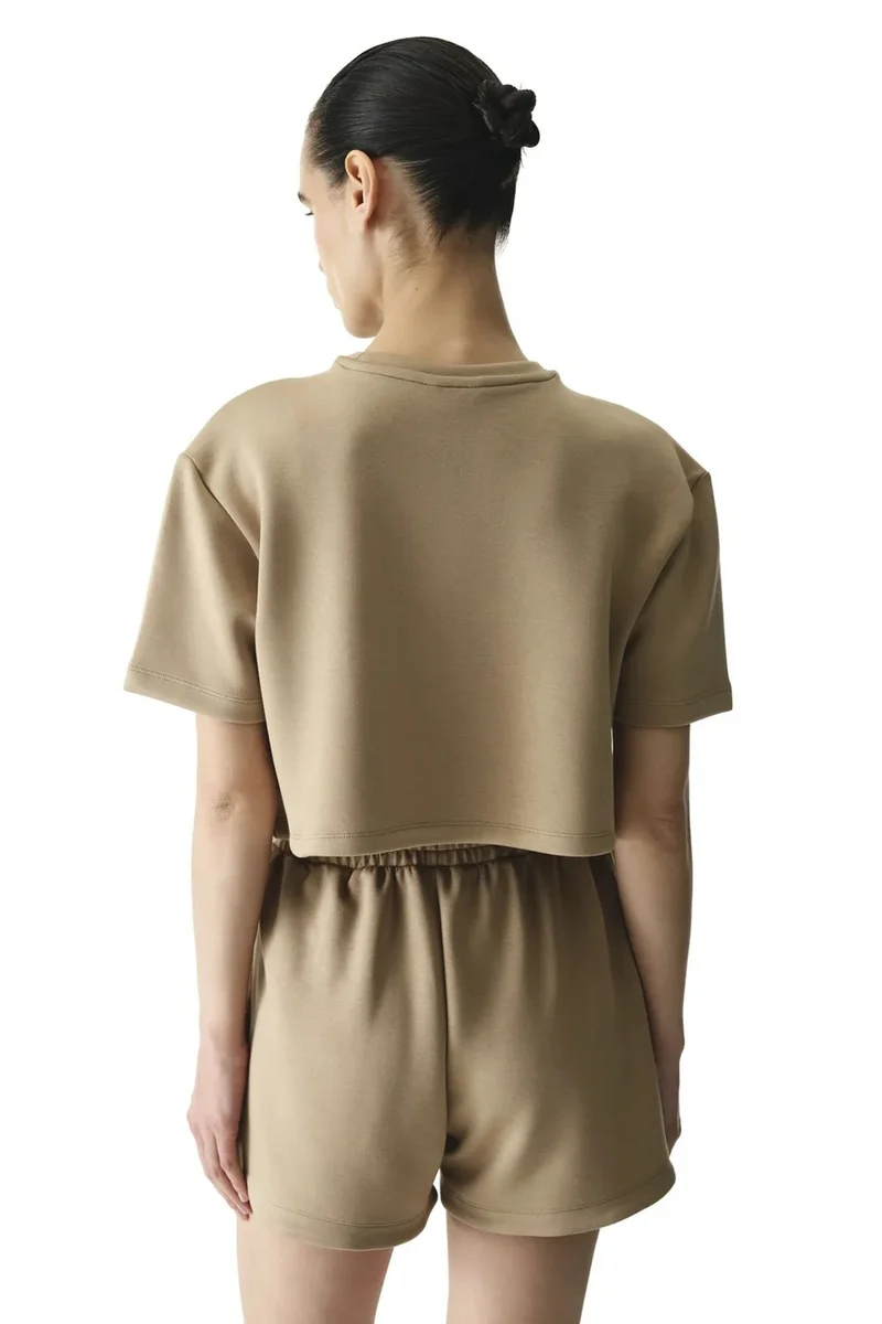بنتي PENTI Women's SILKY Topstitched T-Shirt FEEL