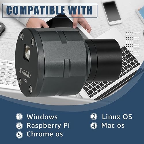 SVBONY SV305C Astrophotography Camera 21MP IMX662 Color Telescope Camera with Removable UV IR Cut Glass 125 Electronic Telescope Eyepiece for Planetary Moon AstrophotographyEAA - Image 3
