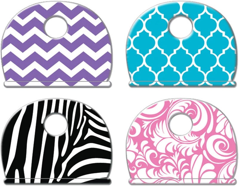 Lucky Line Designer Pattern Key Identifier Caps, 4 Pack - Image 1