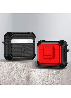 Generic Case Cover For AirPods 3 TPU + PC Shockproof Earphone Protective Case with Switch Red 