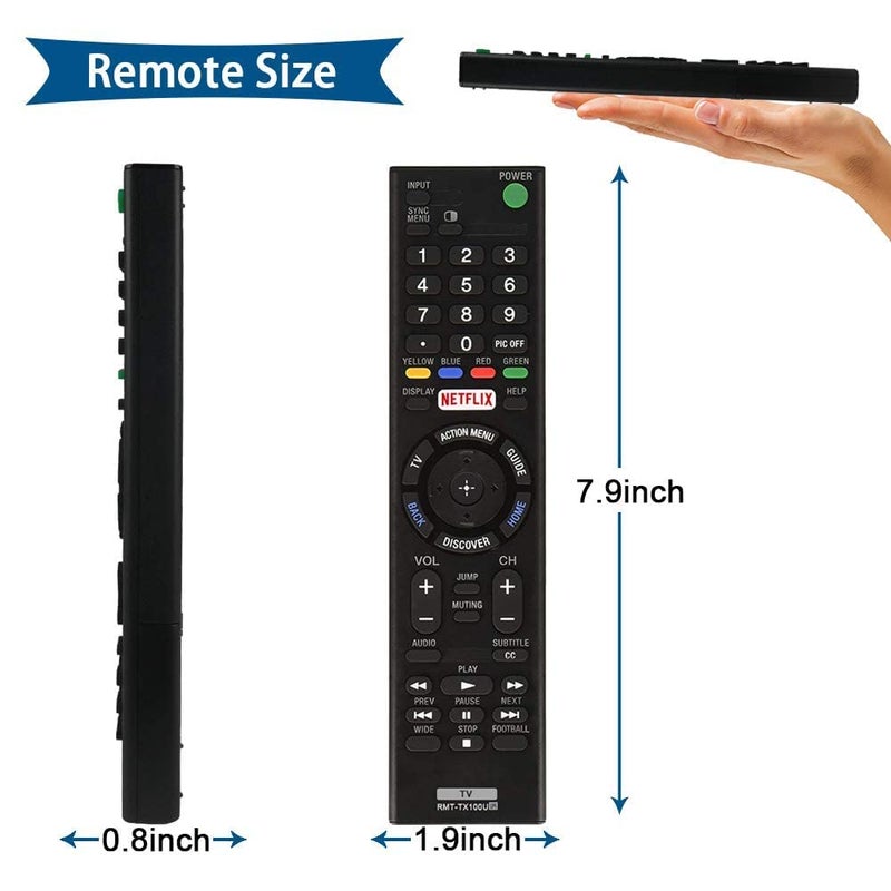 AZMKIMI RMT-TX100U Remote Replacement for Sony Bravia RMTTX100U TV Remote Control, if Applicable XBR75X850C XBR-55X855C KDL-50W800C KDL-50W800380 KDL-50W800BUN1 with Netflix Button (1 PCS) - Image 5