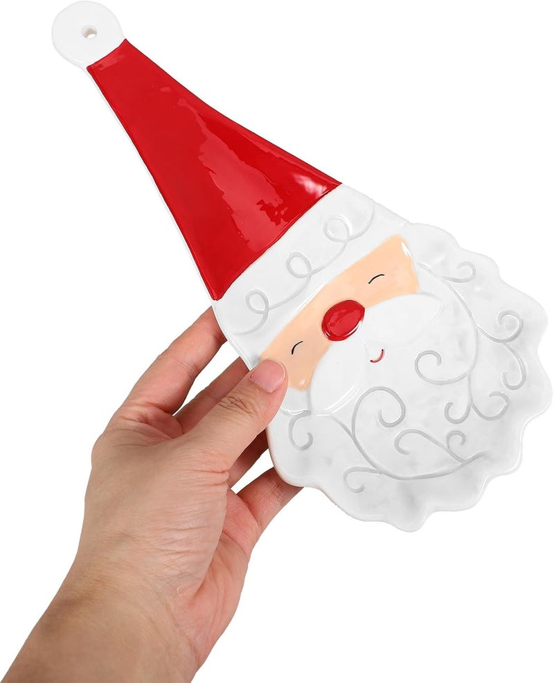 Christmas Ceramic Spoon Rest Sturdy Wear-resistant Kitchen Scoop Holder Practical Household Spoon Rest for Stove and Countertop Cooking Use - Image 4