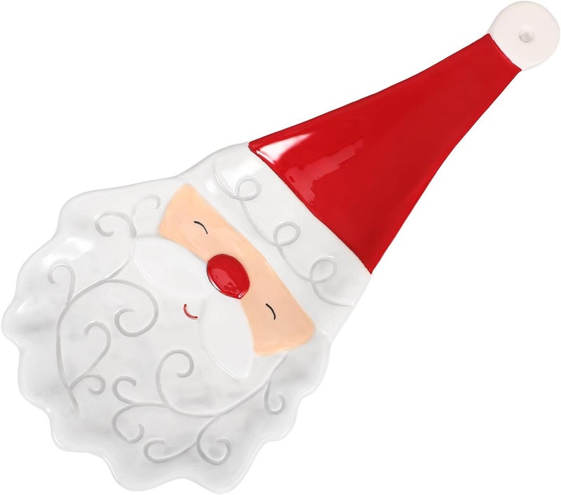 Christmas Ceramic Spoon Rest Sturdy Wear-resistant Kitchen Scoop Holder Practical Household Spoon Rest for Stove and Countertop Cooking Use - Image 1