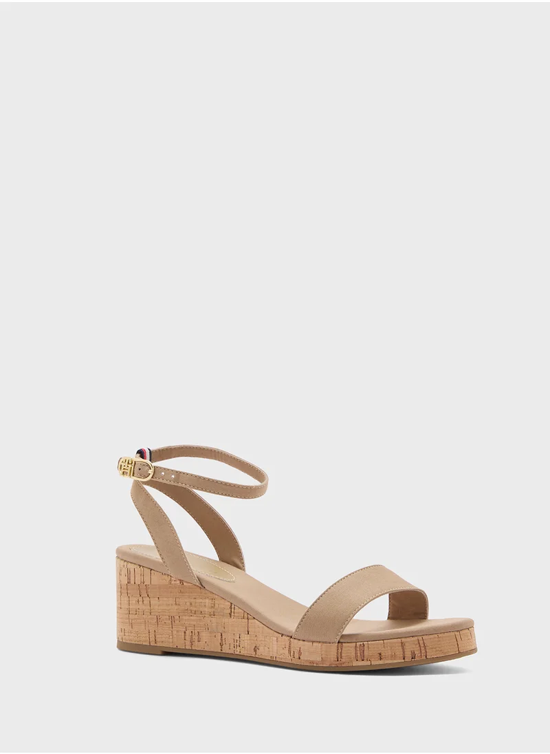 TOMMY HILFIGER Ankle Strap Mid Heel Sandels