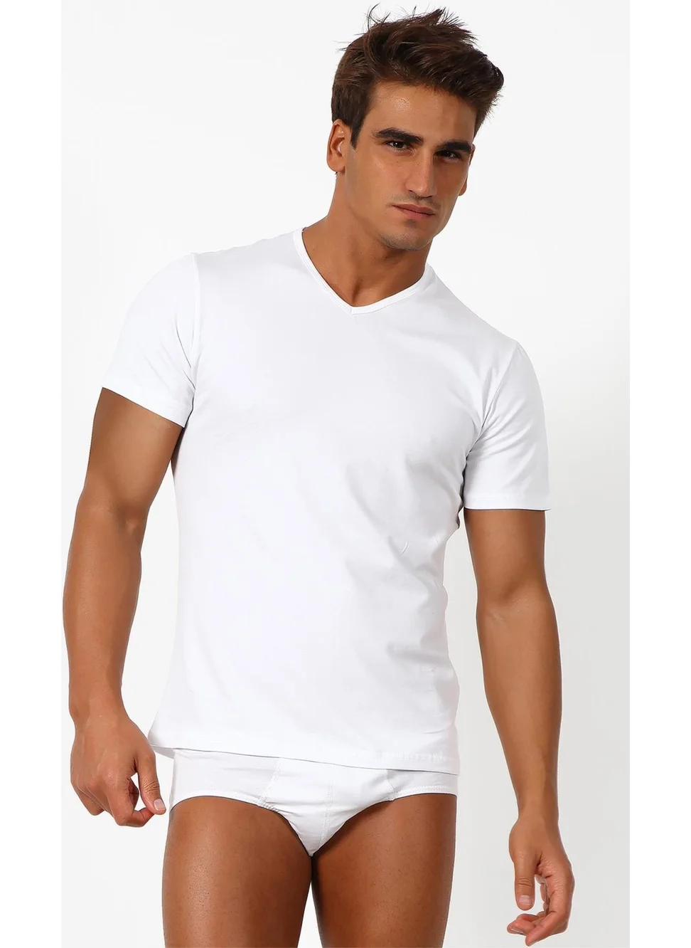 Miorre Modal Stretch V-Neck Short Sleeve Undershirt