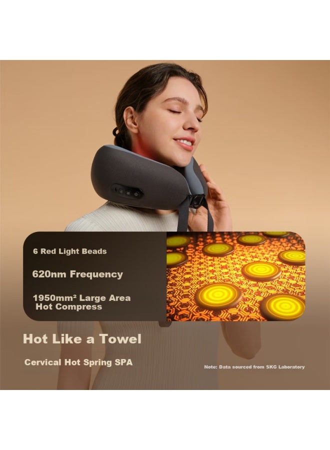 Skg Cervical Massager N1-2 Deluxe Edition, Shoulder And Neck Support Neck Heat Pack, Portable U-shaped Pillow For Nap, Sleep Aid For Men And Women, Portable Travel Birthday Gift - Image 4