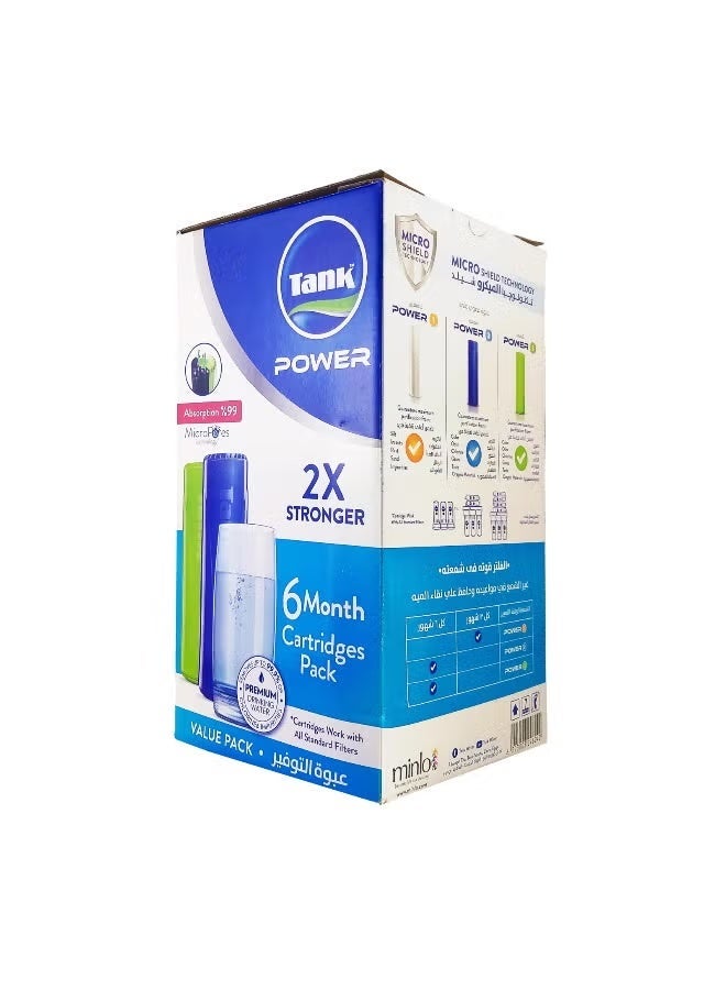 TANK Power Water Filter Cartridges Pack Multicolour - Image 3