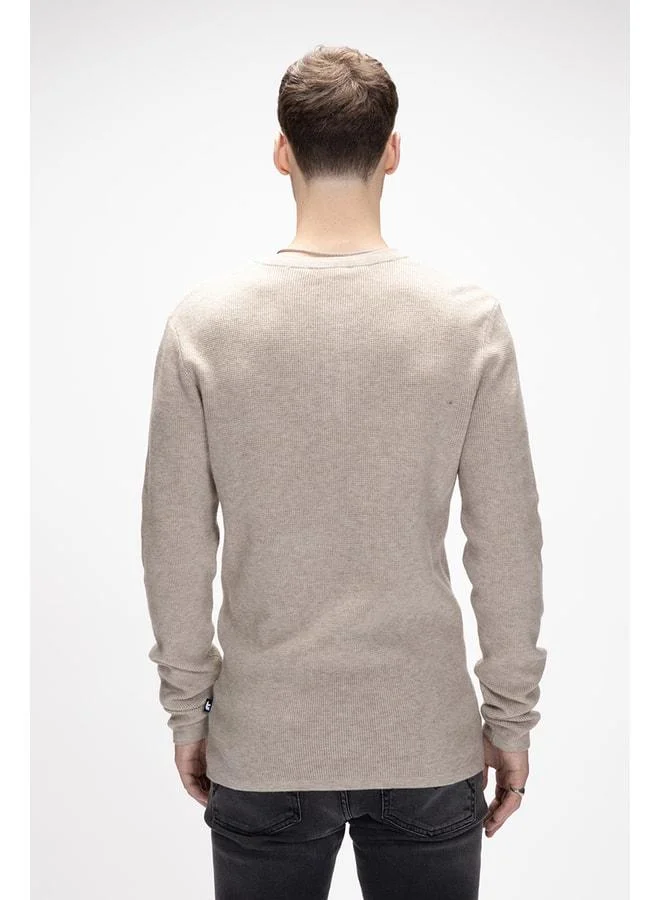 Bad Bear  Moreno Beige V-Neck Men's Tri-Blend Sweater. for Men | Best Price UAE