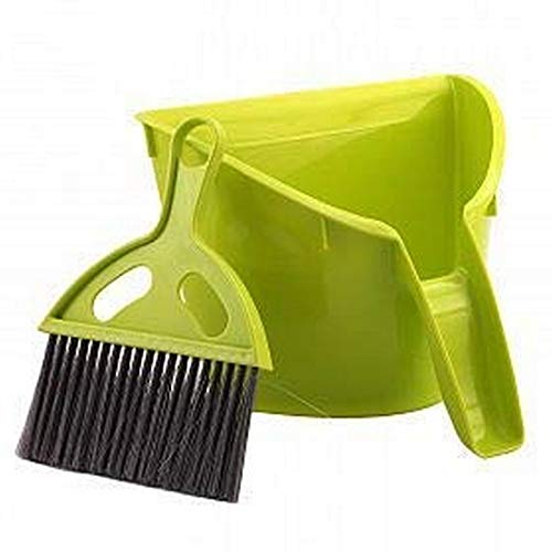 Shivu Shivu Fashion Plastic Mini Table Shovel with BrushMultipurpose Mini Dustpan Supdi with Brush Broom Set for Cleaning Laptops Green Shivu89  - Image 1