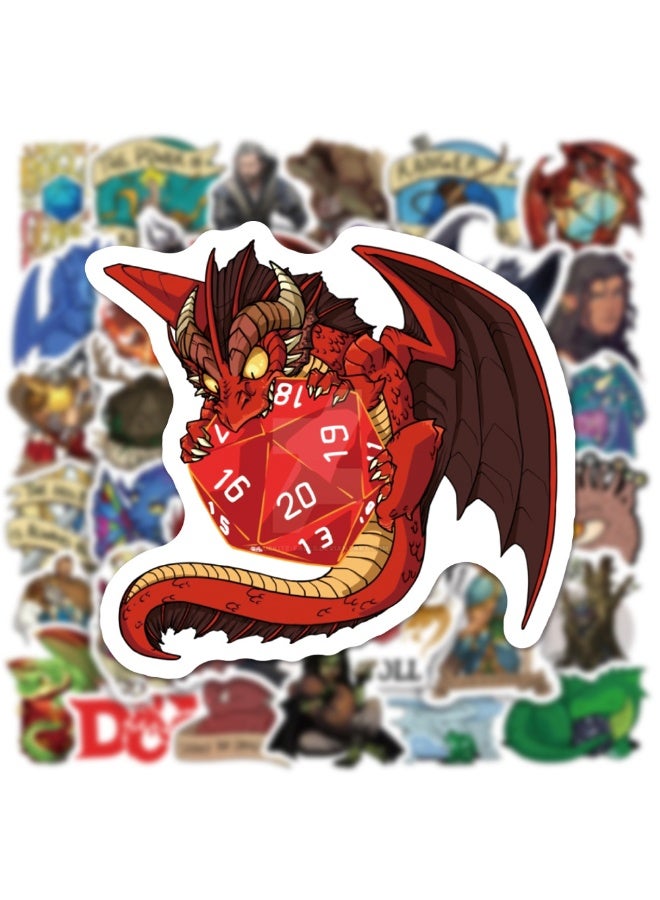 NIBEMINENT 50 Pcs Deco Kit Waterproof Stickers, High Definition Printing Bright Colors, Suitable for Laptop Skateboard Luggage Water Bottle Guitar DIY - Image 2