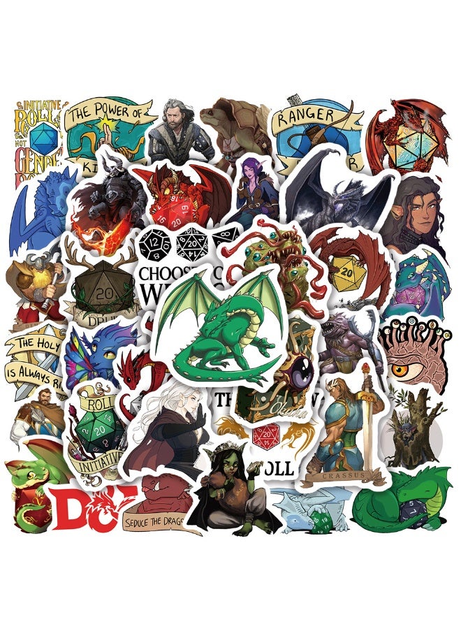 NIBEMINENT 50 Pcs Deco Kit Waterproof Stickers, High Definition Printing Bright Colors, Suitable for Laptop Skateboard Luggage Water Bottle Guitar DIY - Image 1