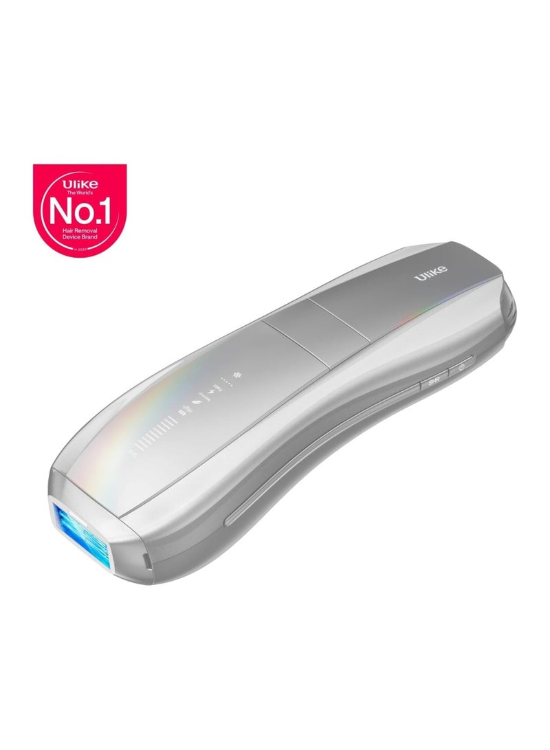 Ulike Air 10 IPL Laser Hair Removal device for Women & Men/IPL device, 65°F Ice-Cooling, Dual Lights, Skin Sensor & SHR Mode for Nearly Painless, Long-Lasting Hair Removal device, Includes Leather Case, Silver - Image 4
