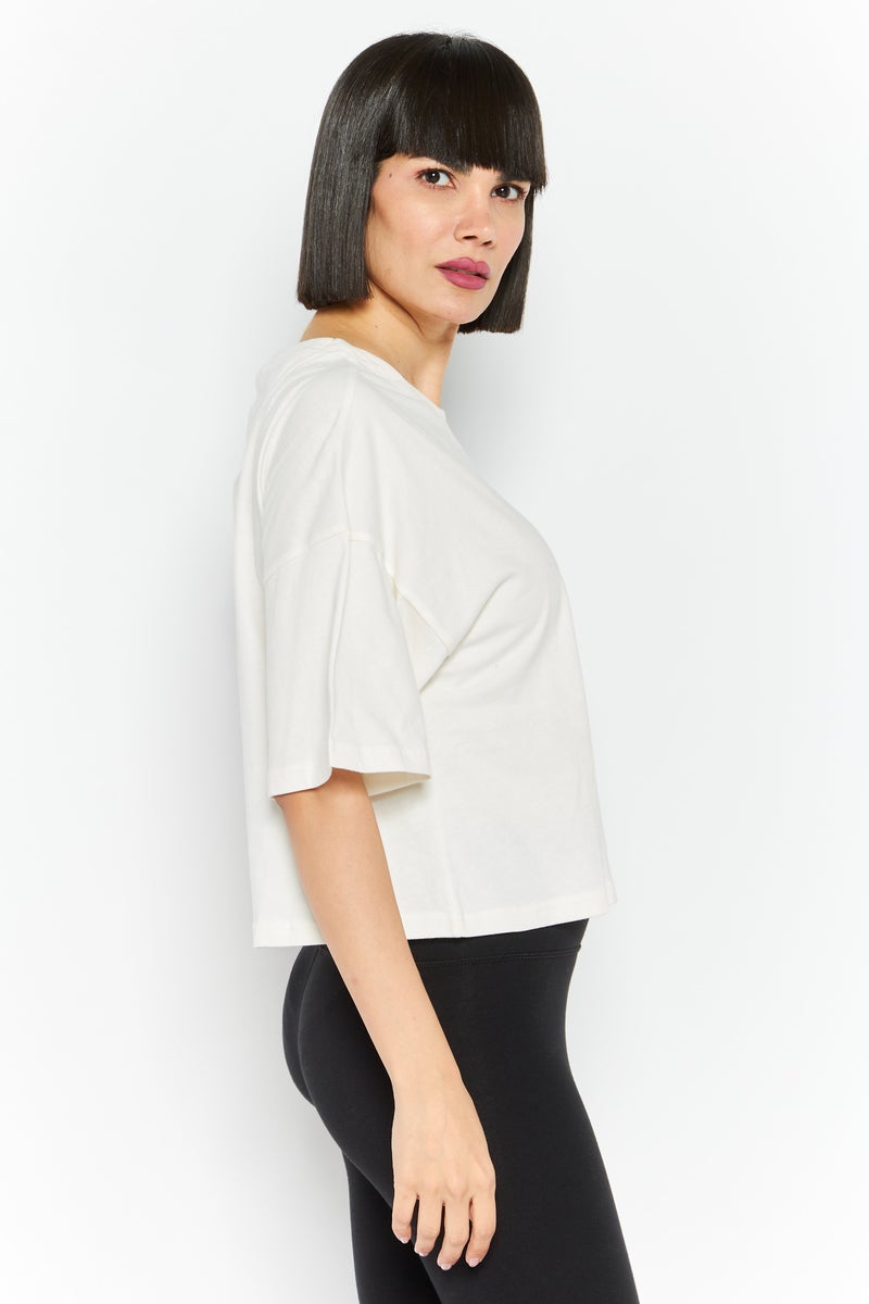 PUMA Women Sportswear Fit Training Top, Off White - Image 3