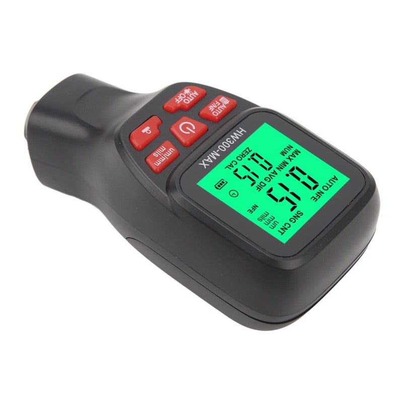 مقياس سمك الطبقة 0-2000 ميكرون أسود: اكتشاف ركيزة تلقائي، تبديل 3 وحدات، تسجيل 50 بيانات - مقياس سمك طلاء السيارات للتصنيع، ومعالجة المعادن، وصناعة السيارات - Image 3