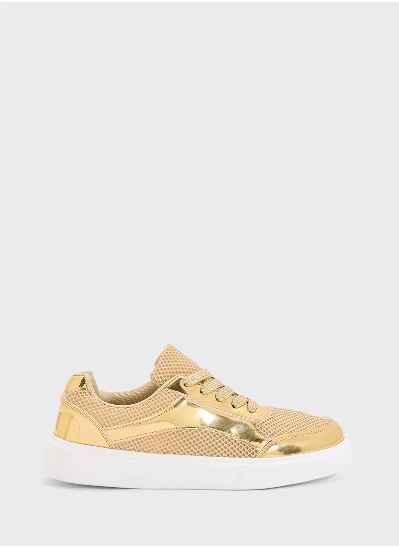 جينجر Lace Up Cupsole Sneaker