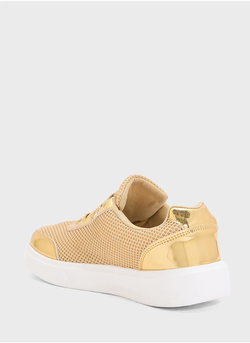 جينجر Lace Up Cupsole Sneaker