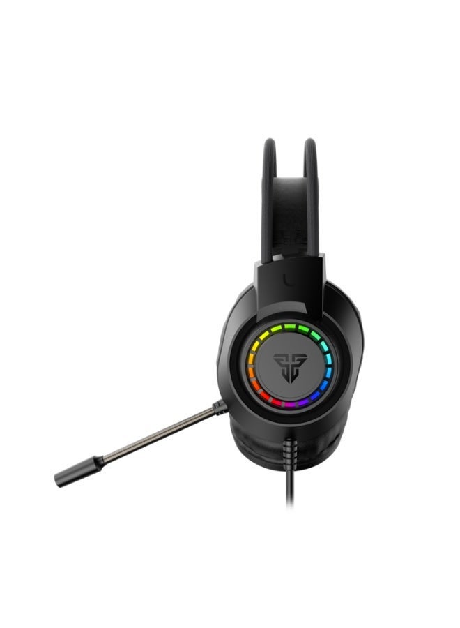 FANTECH PORTAL HG28 7.1 RGB Gaming Headset, Surround Sound Gaming Headphones, RGB Lighting, Built-in Microphone, Over-Ear Design, Black - Image 3